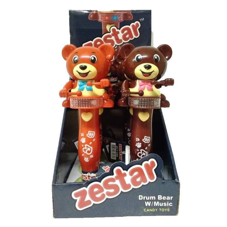 ZESTAR DRUM BEAR WITH MUSIC CANDY TOYS