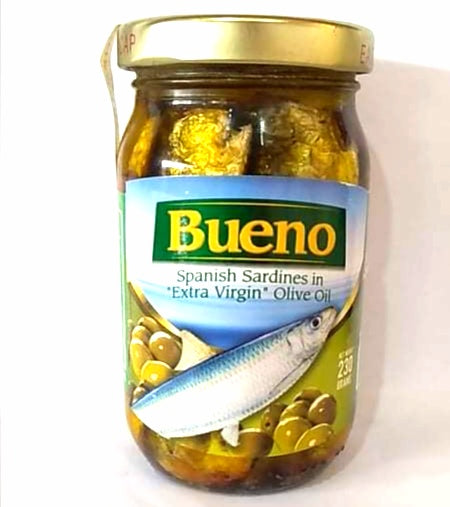BUENO SPANISH SARDINES IN EXTRA VIRGIN OLIVE OIL 230G