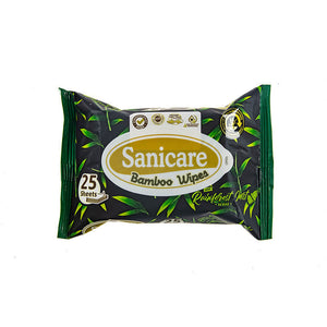 SANICARE CLEANSING WIPES BAMBOO 25 SHEETS