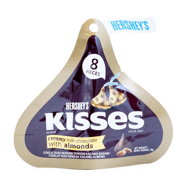 HERSHEY'S KISSES CREAMY MILK CHOCOLATE WITH ALMONDS 36G