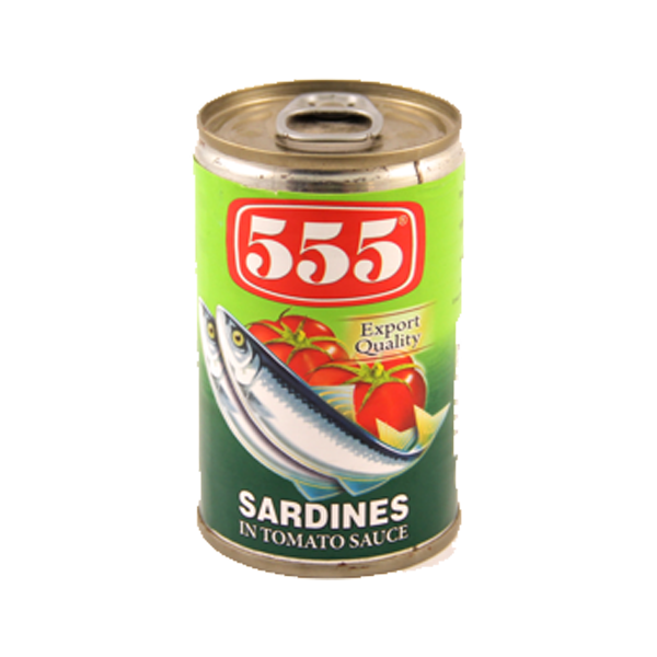 555 SARDINES IN TOMATO SAUCE 155G