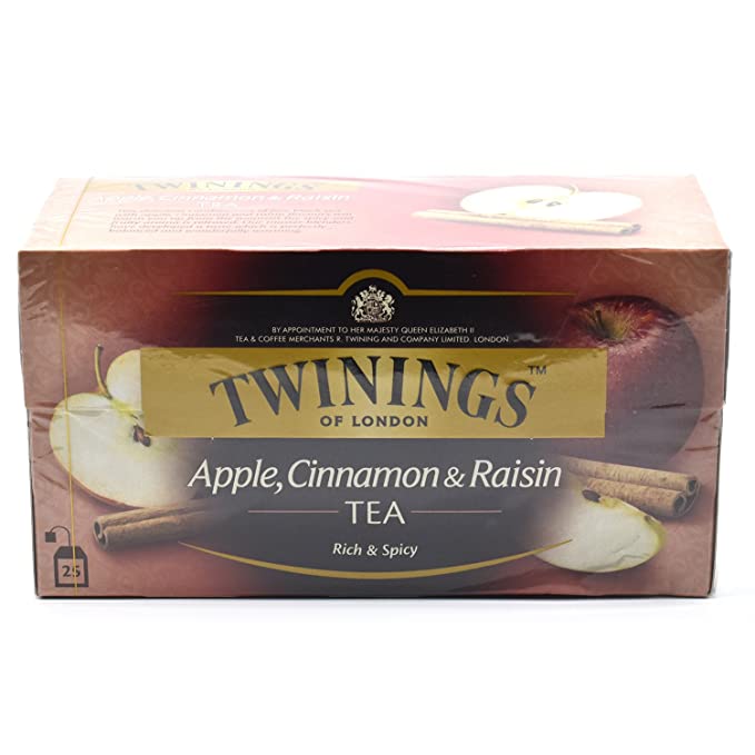 TWINNINGS APPLE,CINNAMON & RAISIN TEA BOX 25X2G