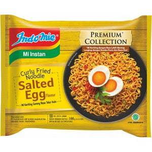 INDOMIE CURLY FRIED NOODLE SALTED EGG FLAVOUR 100G