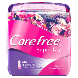 CAREFREE SUPER DRY PANTY LINERS 8 LINERS