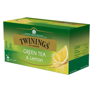 TWININGS GREEN TEA & LEMON 25 TEA BAGS