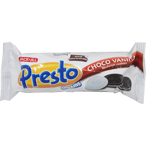 PRESTO CREAMS CHOCO VANILLA SANDWICH COOKIES SLUG 80G